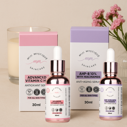 Glow & Youth Combo(Vitamin C Serum (day) + AHP-8 Peptide Serum (night))