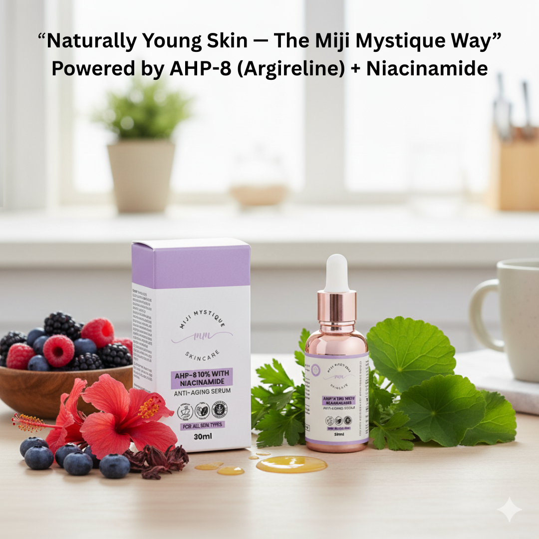 मिजी मिस्टिक AHP-8 (Argireline) पेप्टाइड 10% नियासिनमाइड एंटी-एजिंग सीरम के साथ - 30 मिली