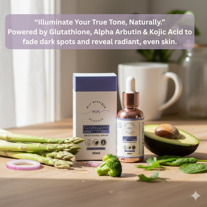 Miji Mystique Glutathione 10% with Kojic Acid & Alpha Arbutin Brightening Serum – 30ml