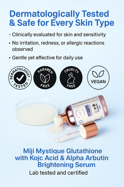 Miji Mystique Glutathione 10% with Kojic Acid & Alpha Arbutin Brightening Serum – 30ml