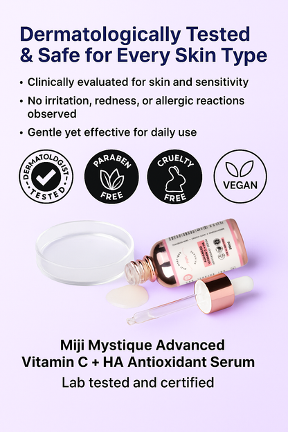 Miji Mystique Advanced Vitamin C + HA Antioxidant Serum – 30ml – For All Skin Types