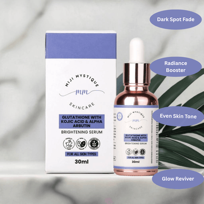 Miji Mystique Glutathione 10% with Kojic Acid & Alpha Arbutin Brightening Serum – 30ml - Miji Mystique