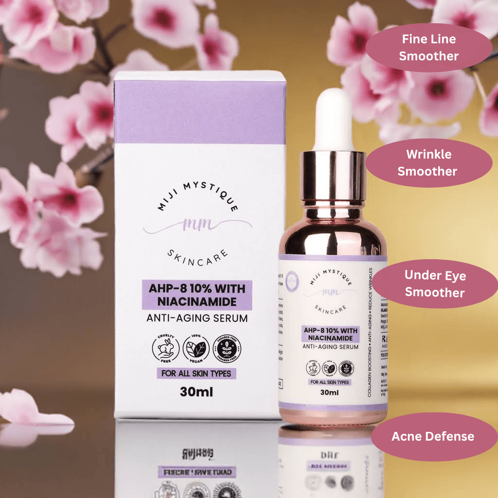 Miji Mystique AHP-8(Argireline) peptide 10% with Niacinamide Anti-Aging Serum – 30ml - Miji Mystique
