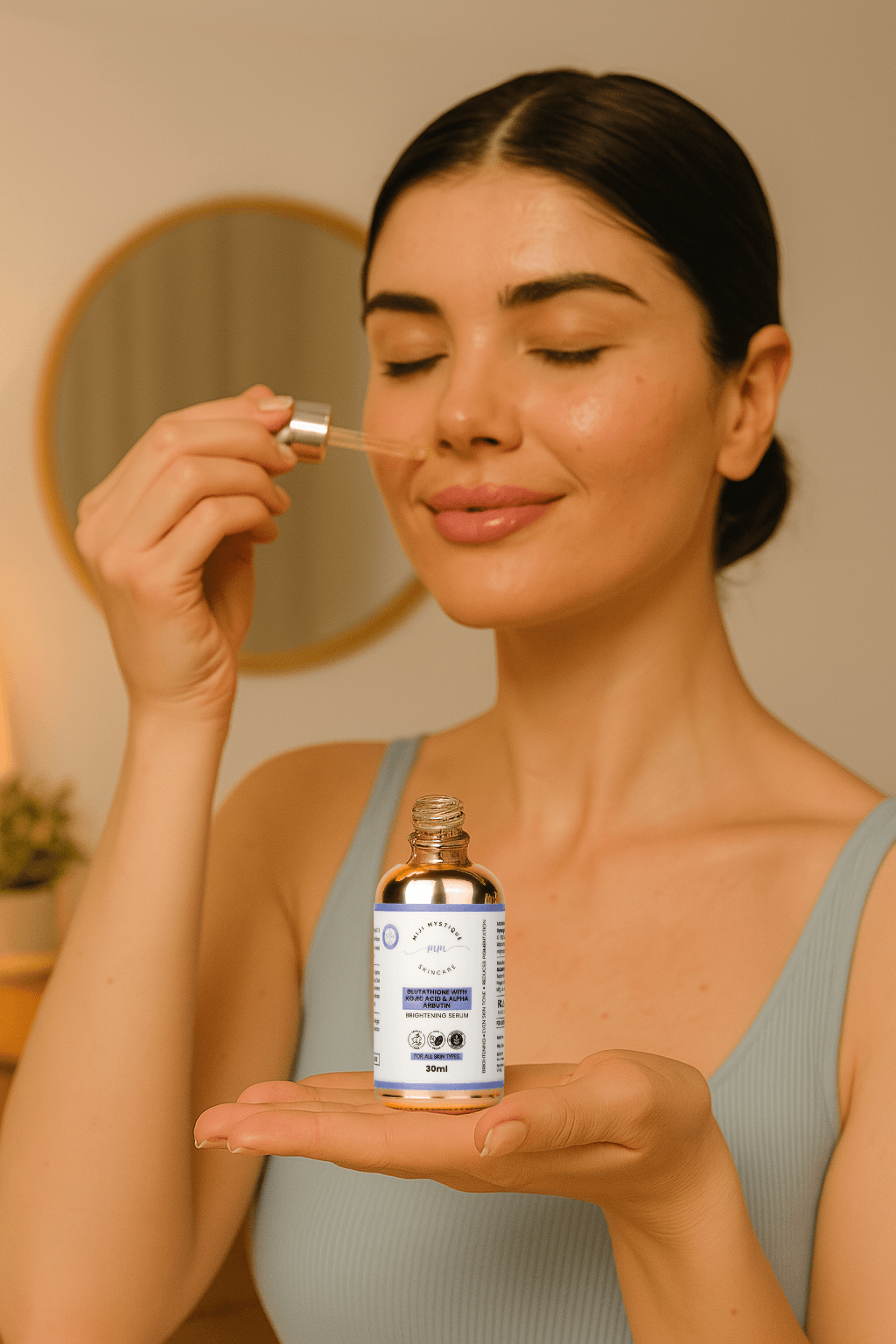 Miji Mystique Glutathione 10% with Kojic Acid & Alpha Arbutin Brightening Serum – 30ml - Miji Mystique