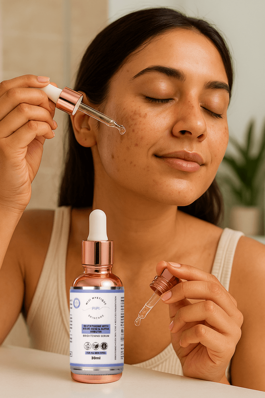 Miji Mystique Glutathione 10% with Kojic Acid & Alpha Arbutin Brightening Serum – 30ml - Miji Mystique